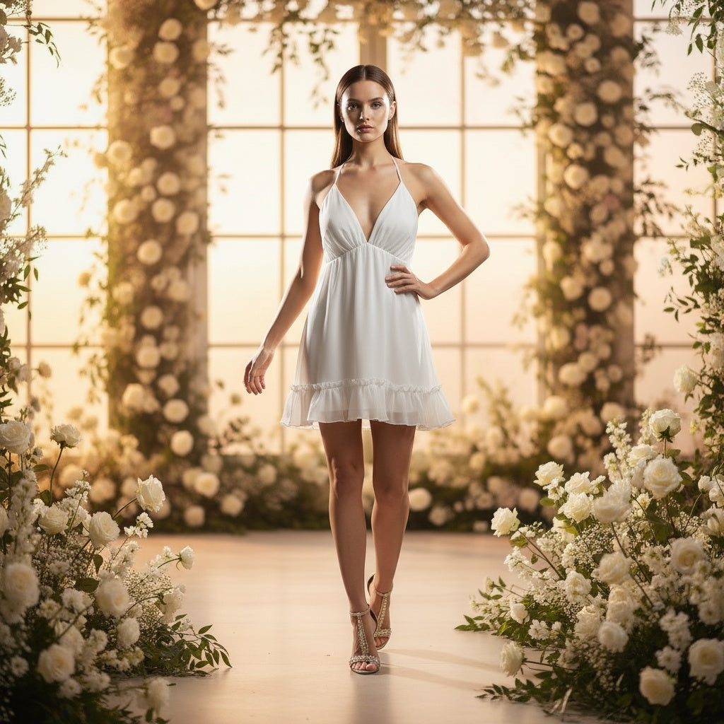 Whimsical White Wonderland Dress: Float into Fashion