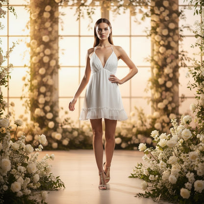 Whimsical White Wonderland Dress: Float into Fashion