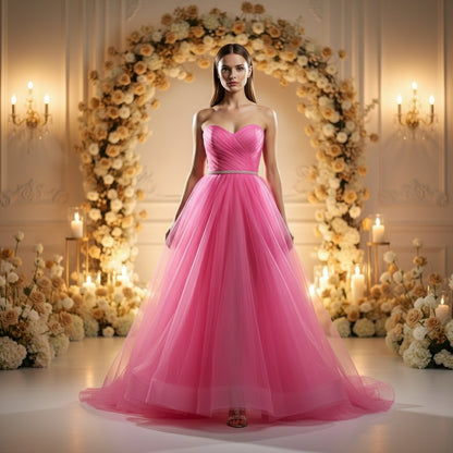 Bubblegum Bliss Evening Gown: Flutter into Fabulousness!