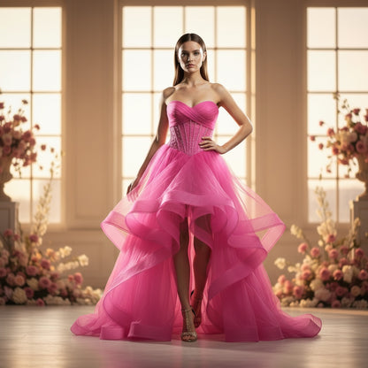 Bubblegum Bliss Evening Gown: Flutter into Fabulousness!