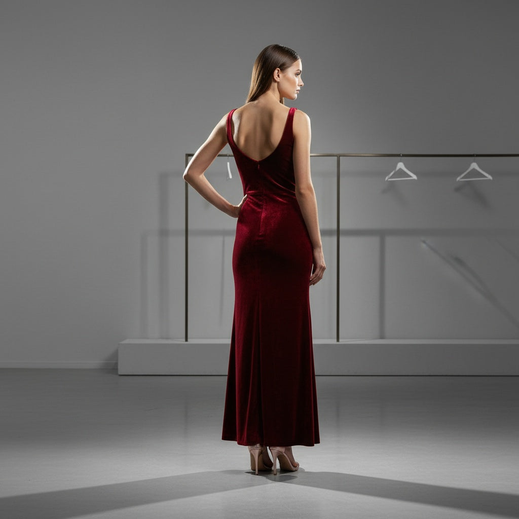 Velvet Vixen: The Berry Divine Evening Gown
