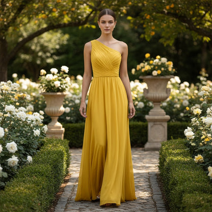 Mustard Sun Through Floating Chiffon