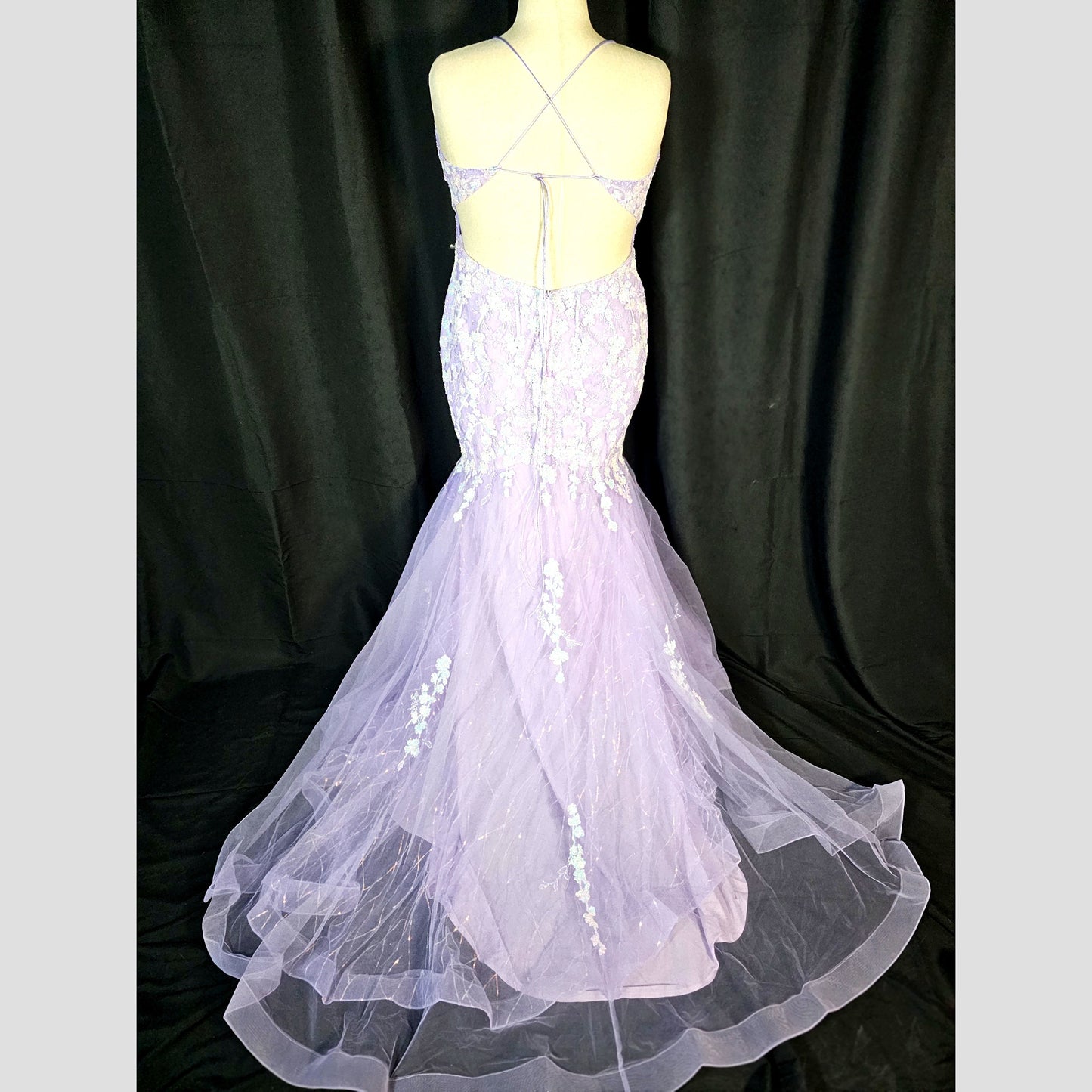 Lavender Dream Mermaid Gown: Float Like a Fairy, Shine Like a Star