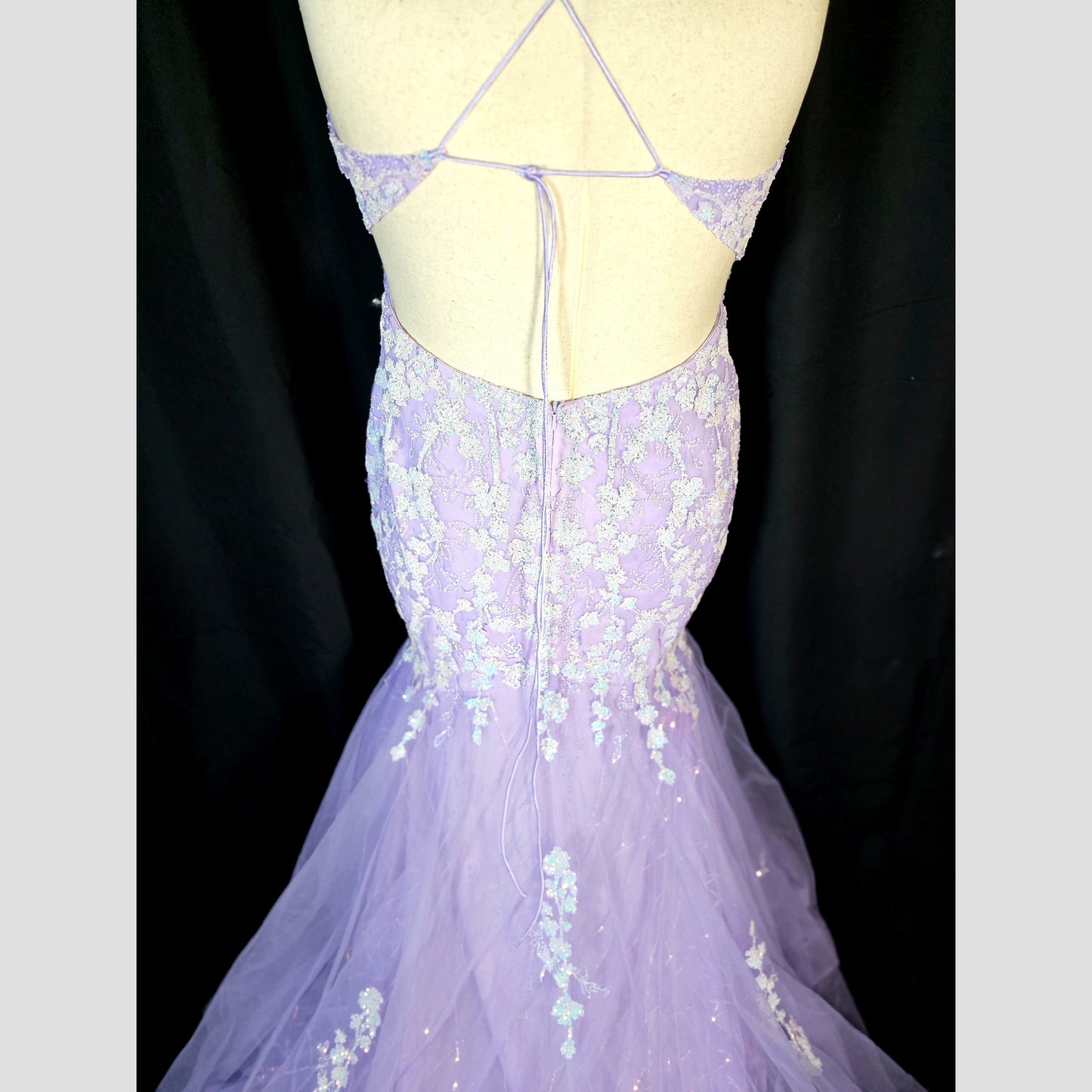 Lavender Dream Mermaid Gown: Float Like a Fairy, Shine Like a Star