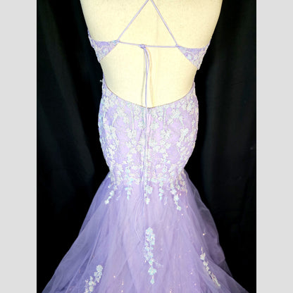Lavender Dream Mermaid Gown: Float Like a Fairy, Shine Like a Star