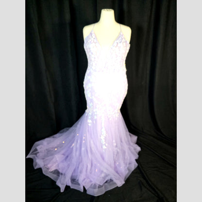 Lavender Dream Mermaid Gown: Float Like a Fairy, Shine Like a Star