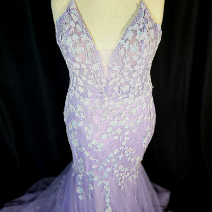 Lavender Dream Mermaid Gown: Float Like a Fairy, Shine Like a Star