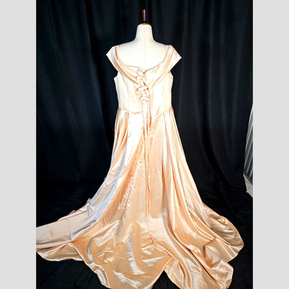 Peach Dreams Satin Ballgown - Feel Like Royalty!