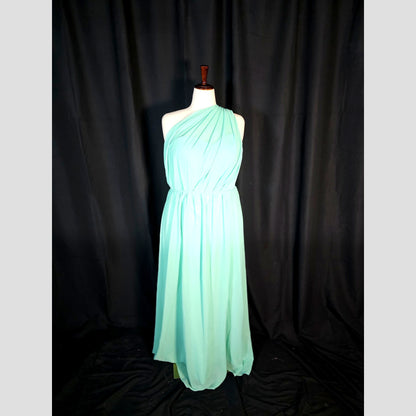 Seafoam Dream: The One-Shoulder Whisper Dress