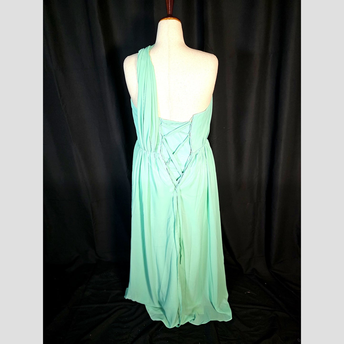 Seafoam Dream: The One-Shoulder Whisper Dress
