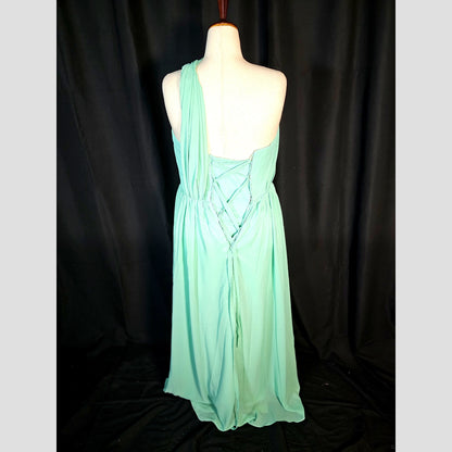 Seafoam Dream: The One-Shoulder Whisper Dress