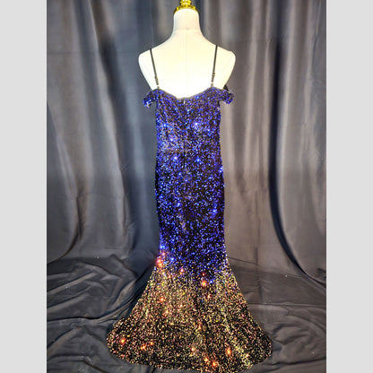 Starry Night Glamour Gown: Shine Like the Cosmos!