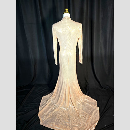 Glimmering Goddess: The Dazzling Evening Gown