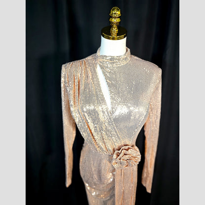 Glimmering Goddess: The Dazzling Evening Gown