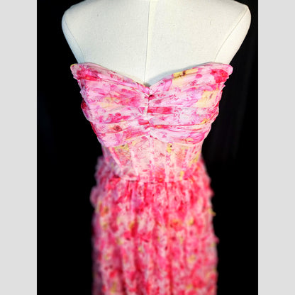 Whimsical Blossom Backless Gown – Make Flowers Jealous!