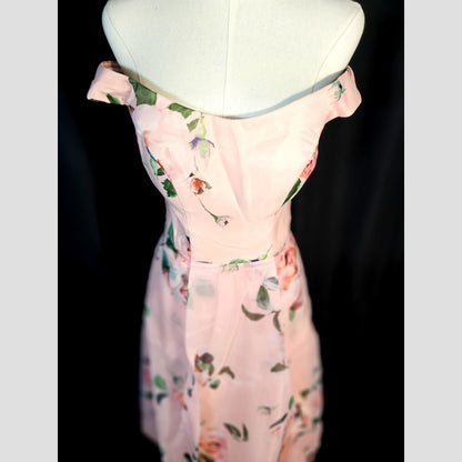 Blossom & Flutter Off-Shoulder Party Dress
