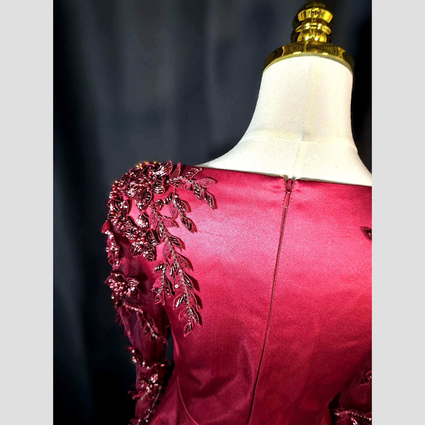 Garnet Gown: A Slice of Glamour with a Side of Drama
