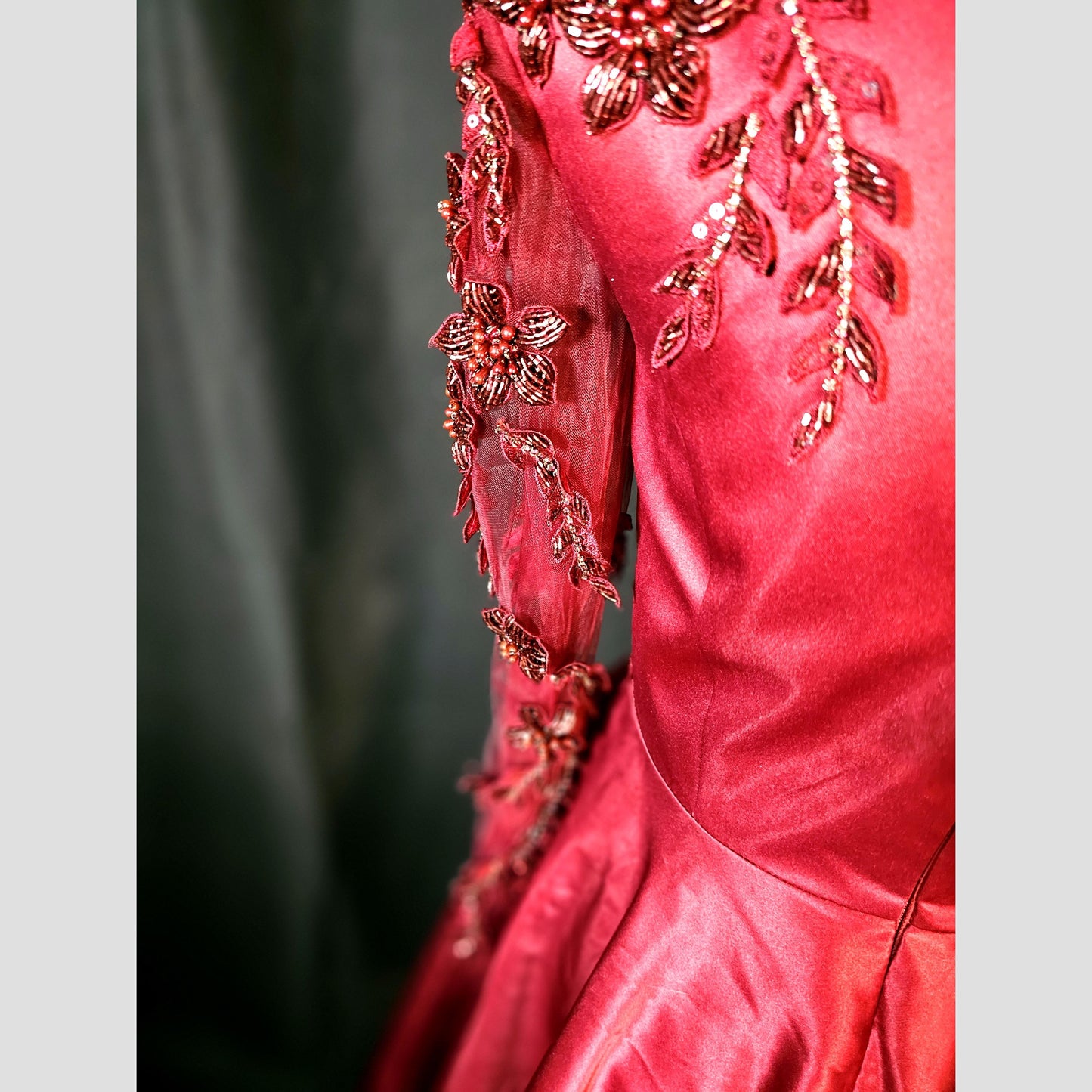Garnet Gown: A Slice of Glamour with a Side of Drama