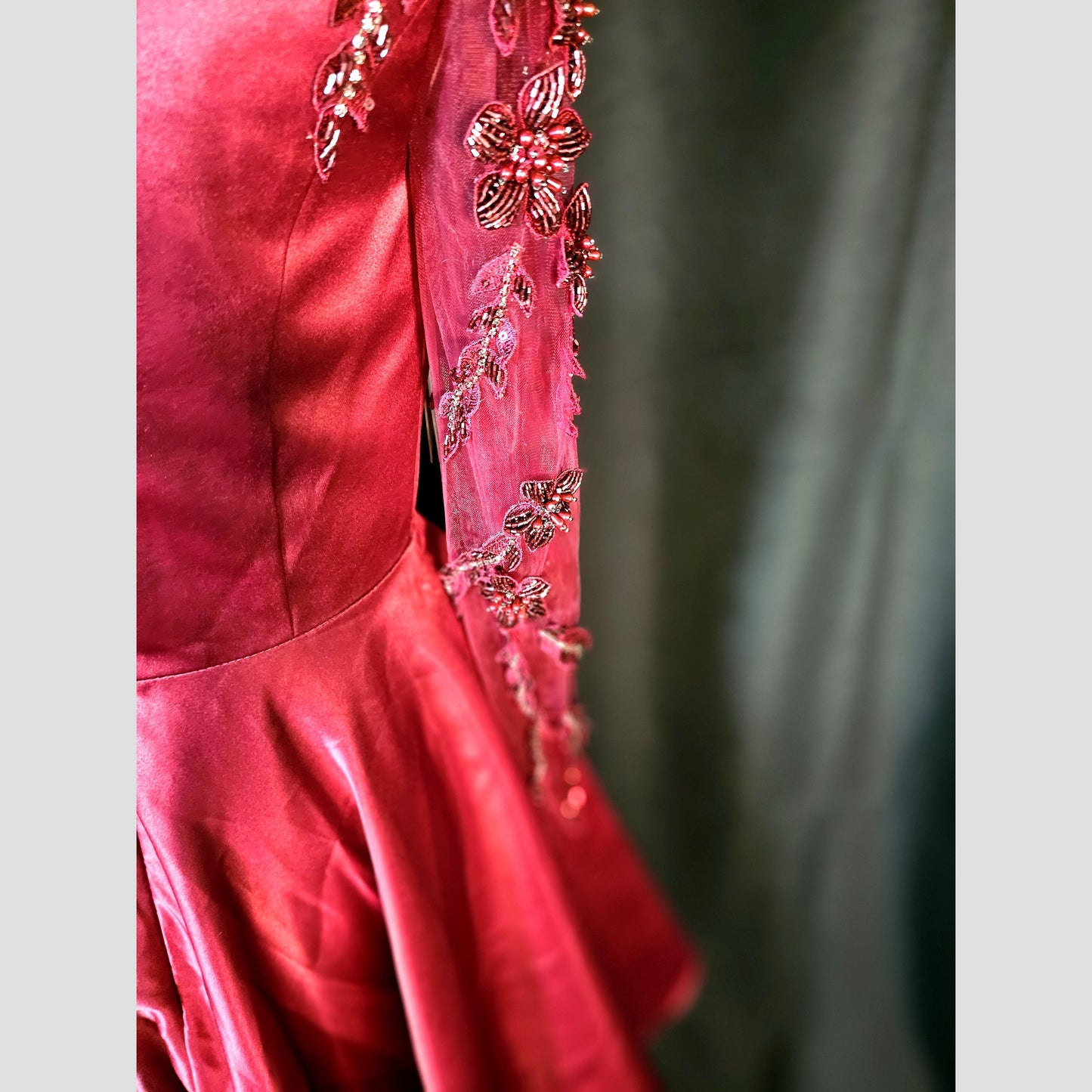 Garnet Gown: A Slice of Glamour with a Side of Drama