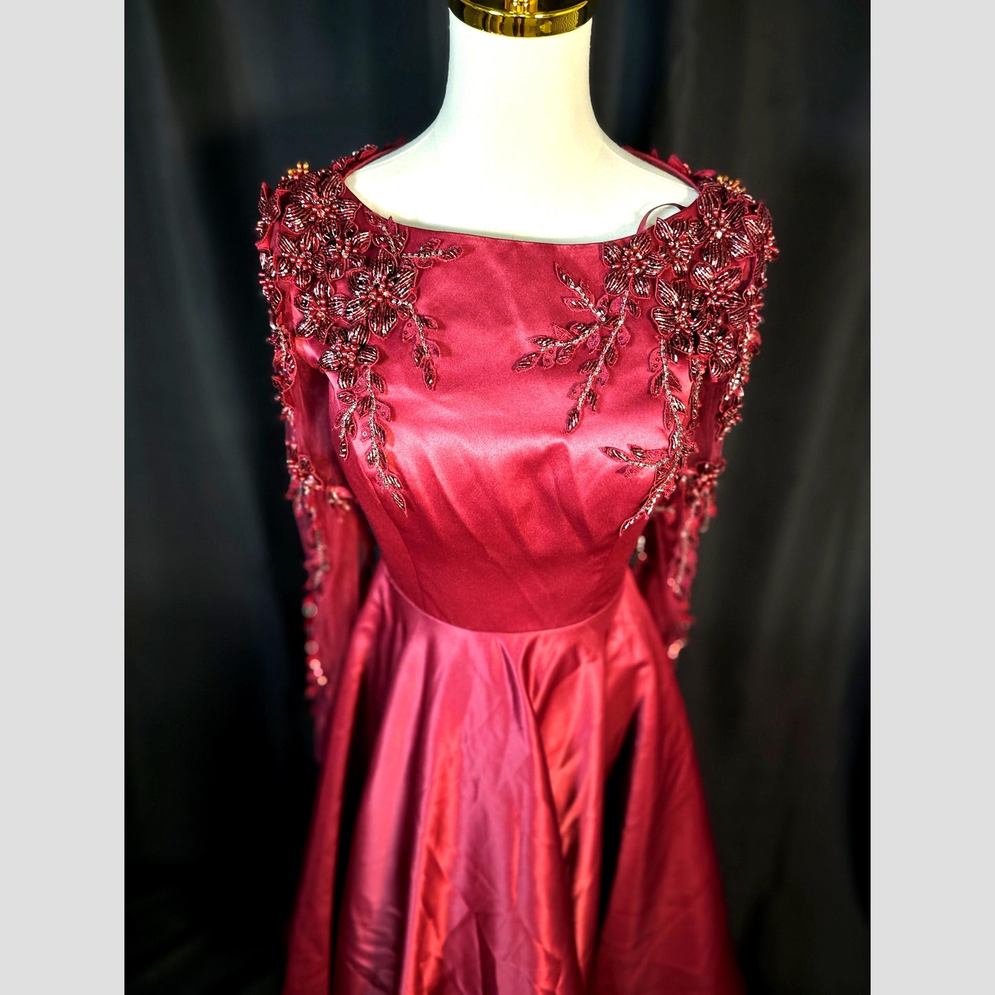 Garnet Gown: A Slice of Glamour with a Side of Drama