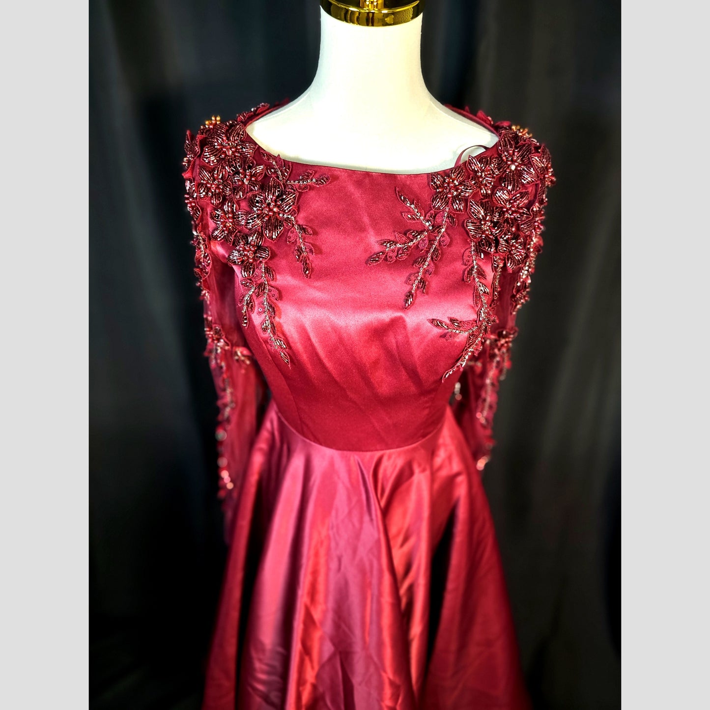 Garnet Gown: A Slice of Glamour with a Side of Drama