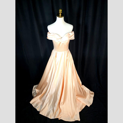 Peach Dreams Satin Ballgown - Feel Like Royalty!