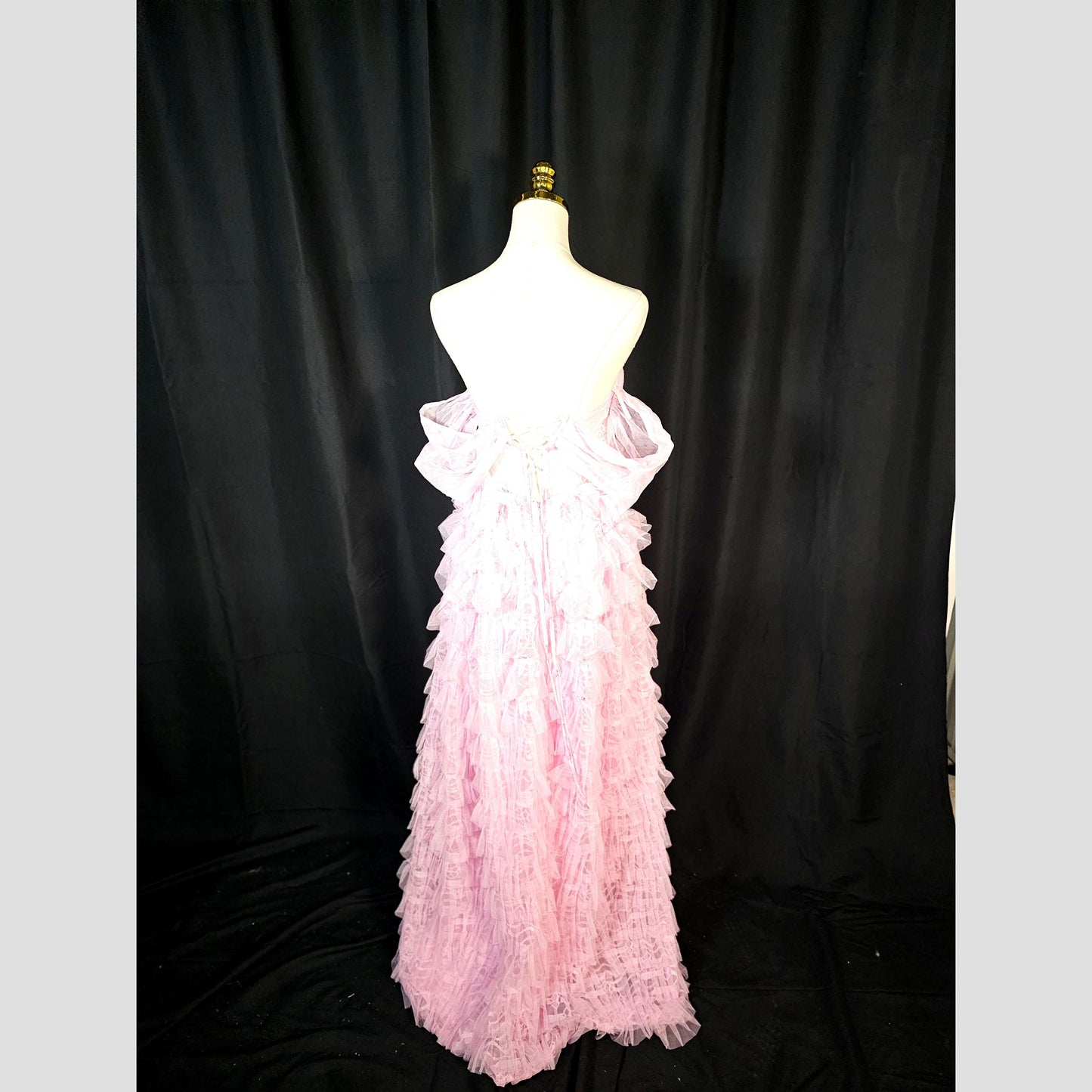 Whimsical Pink Cotton Candy Couture Dress
