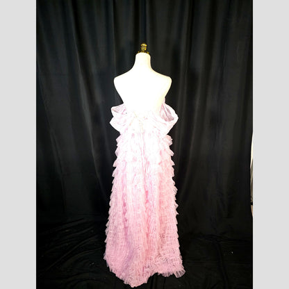 Whimsical Pink Cotton Candy Couture Dress