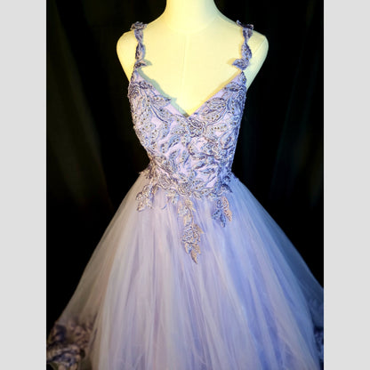 Lavender Dreamscape Ball Gown: Dance Like No One's Watching!
