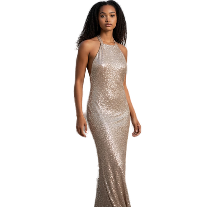 Dazzling Pink Sequin Knee-Length Party Dress - Shine Bright
