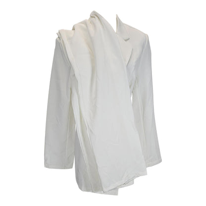 Shein Chic White Women's Suit - Power Dressing, But Make It Fashion/XL