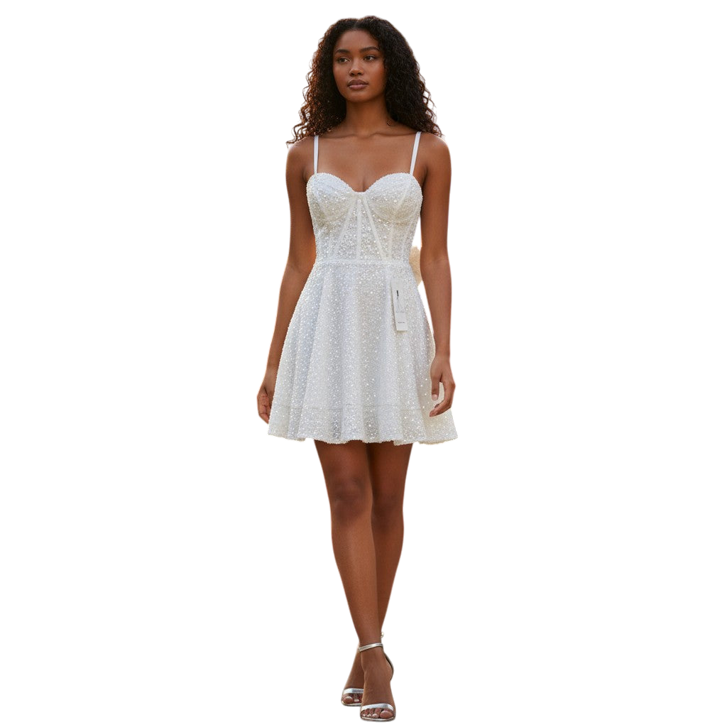 Sparkle & Shine: The Dazzling Little White Dress