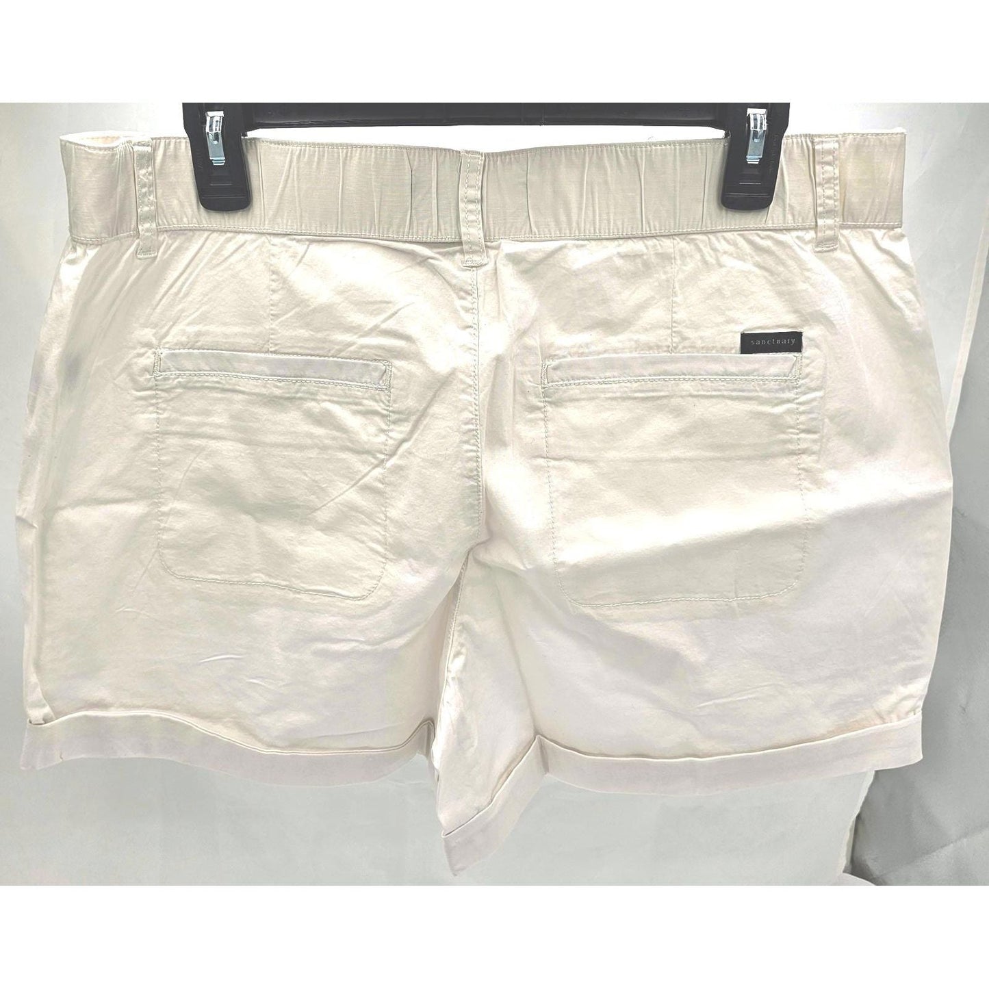 Creamy Dreamy Women's Casual Shorts - Double Button Delight