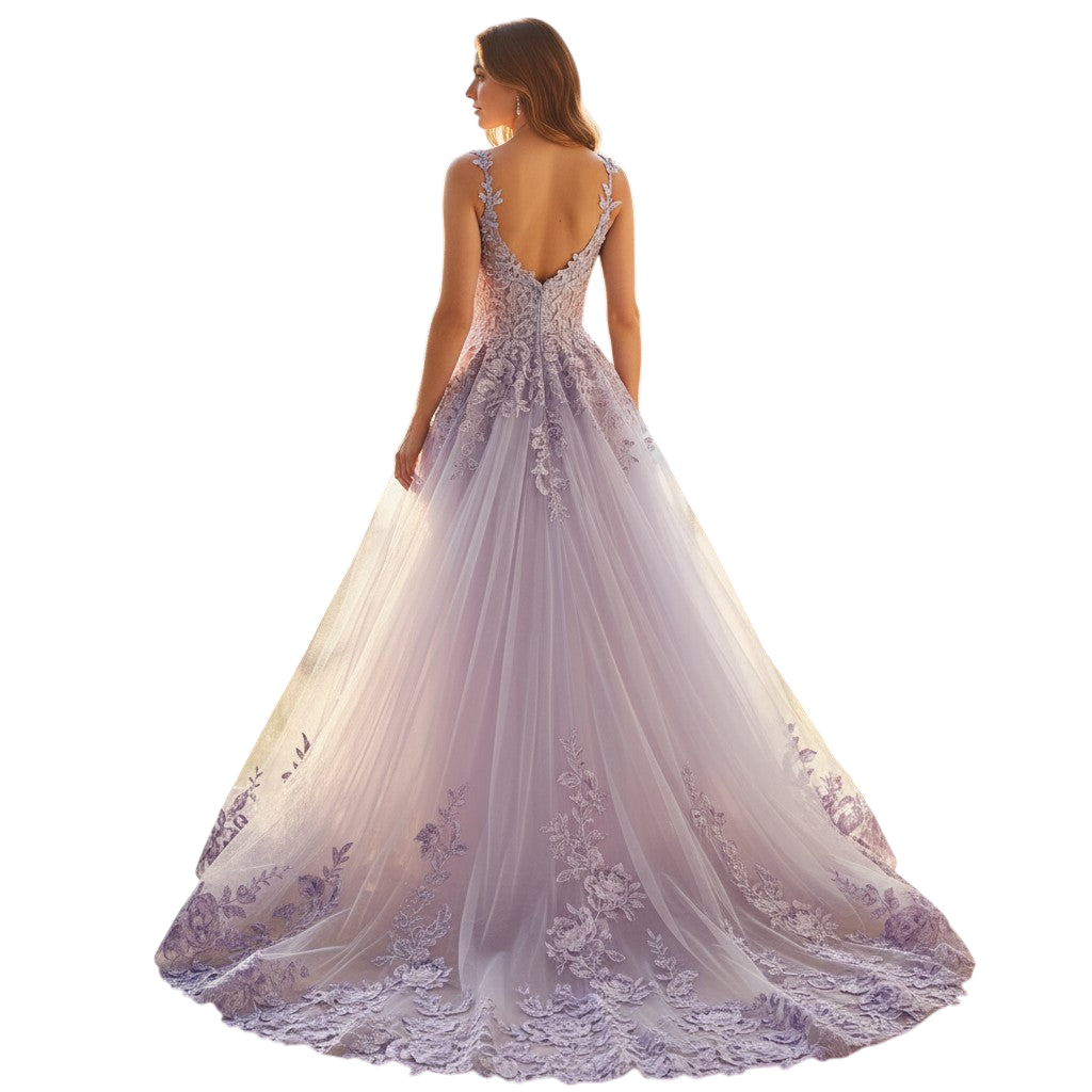 Lavender Dreamscape Ball Gown: Dance Like No One's Watching!