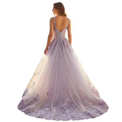 Lavender Dreamscape Ball Gown: Dance Like No One's Watching!