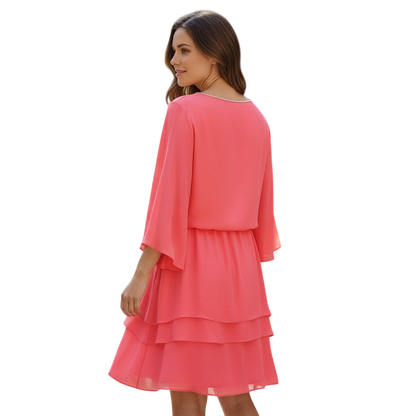 Blush & Bashful Tiered Delight Dress