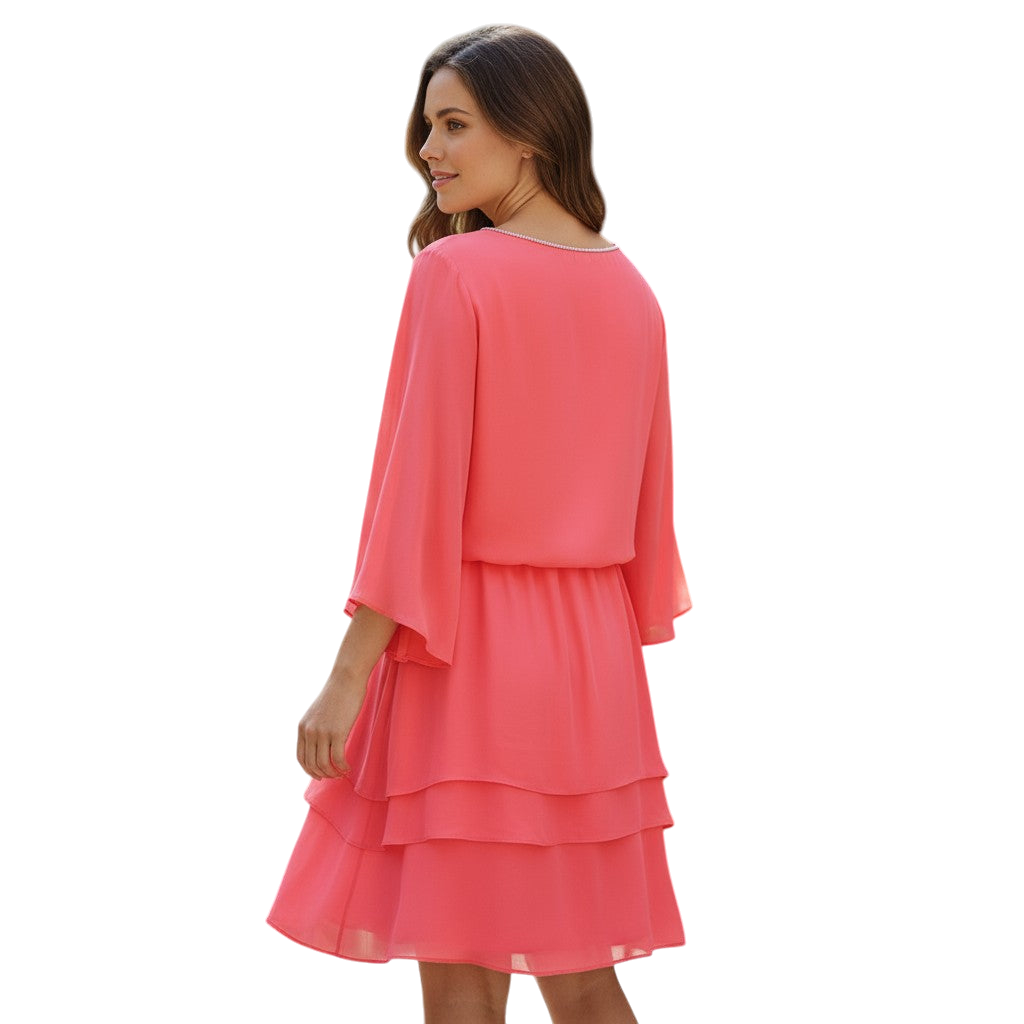 Blush & Bashful Tiered Delight Dress