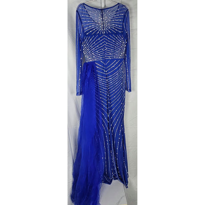 Sequined Party Dress - Royal Blue Brilliance