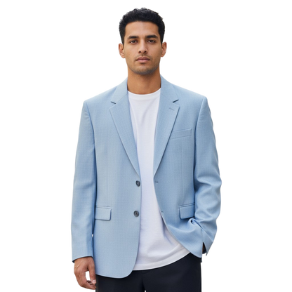 Sky's the Limit Chic Light Blue Blazer