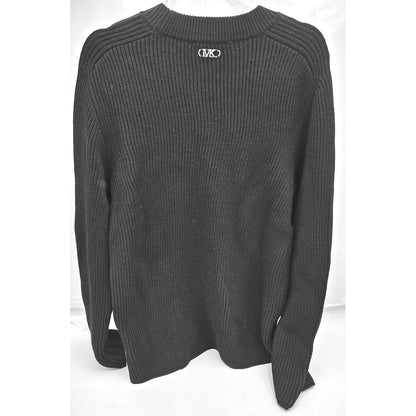 Michael Kors Cozy Black Ribbed Sweater - Winter's Best Friend/XS