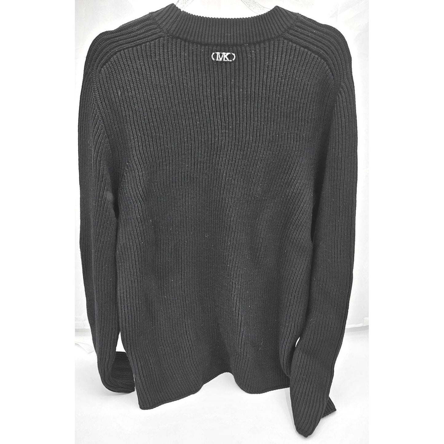 Michael Kors Cozy Black Ribbed Sweater - Winter's Best Friend/S