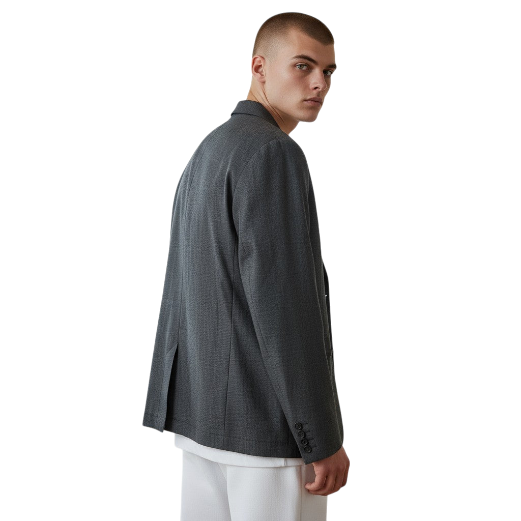 Dapper Dynamo: Classic Grey Blazer for Every Occasion