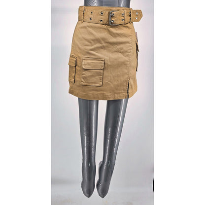 Denim Cargo Skirt w Utility Meets Style!