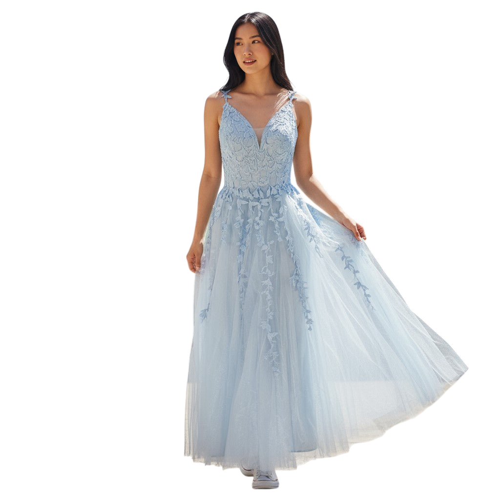 Sky-Blue Daydream Maxi Dress: Float into Style!