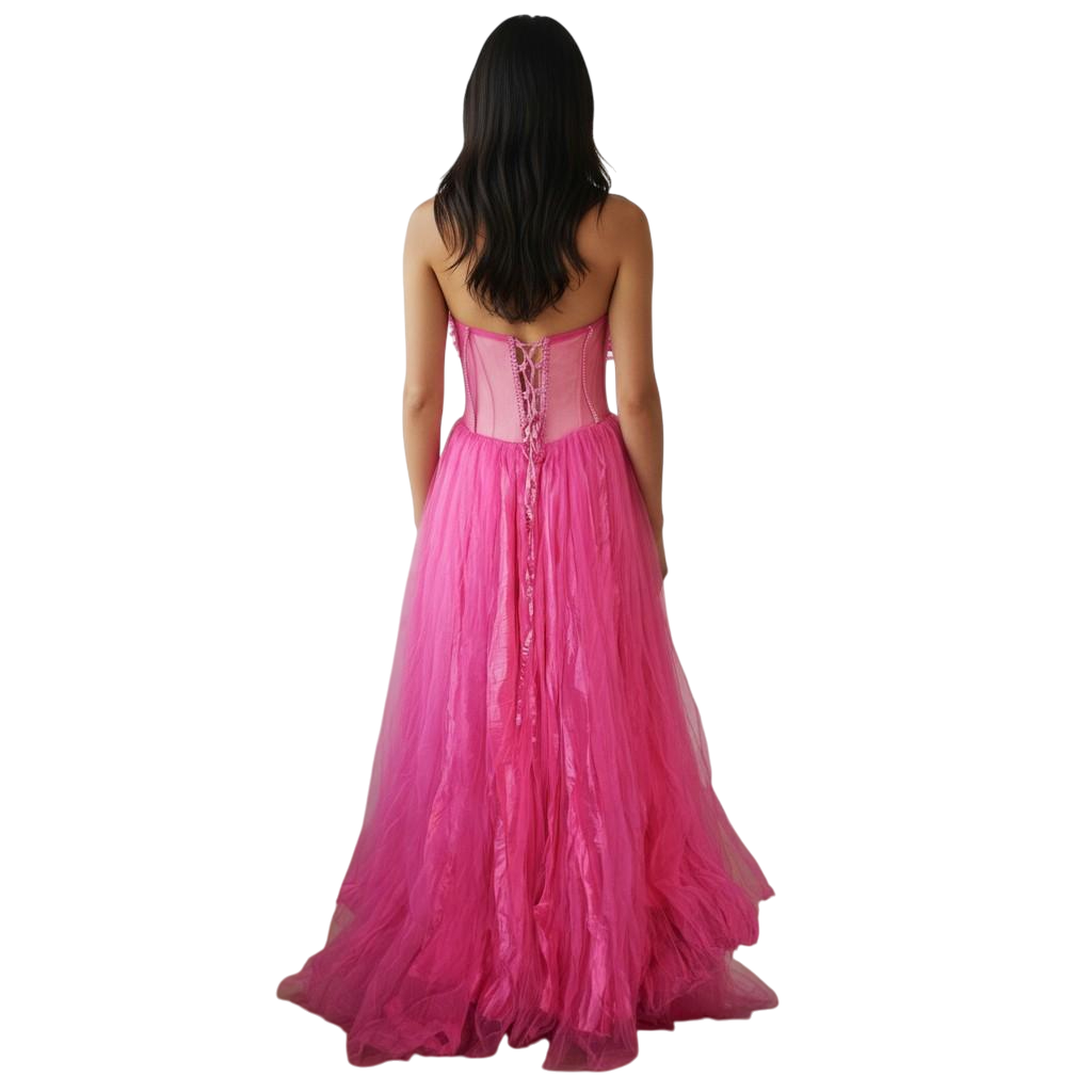 Bubblegum Bliss Evening Gown: Flutter into Fabulousness!