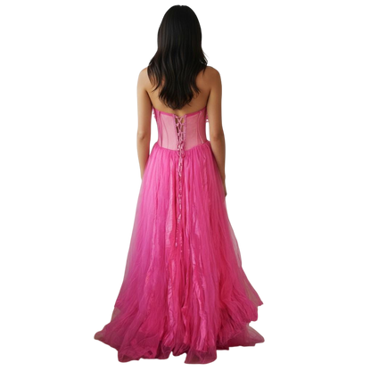 Bubblegum Bliss Evening Gown: Flutter into Fabulousness!