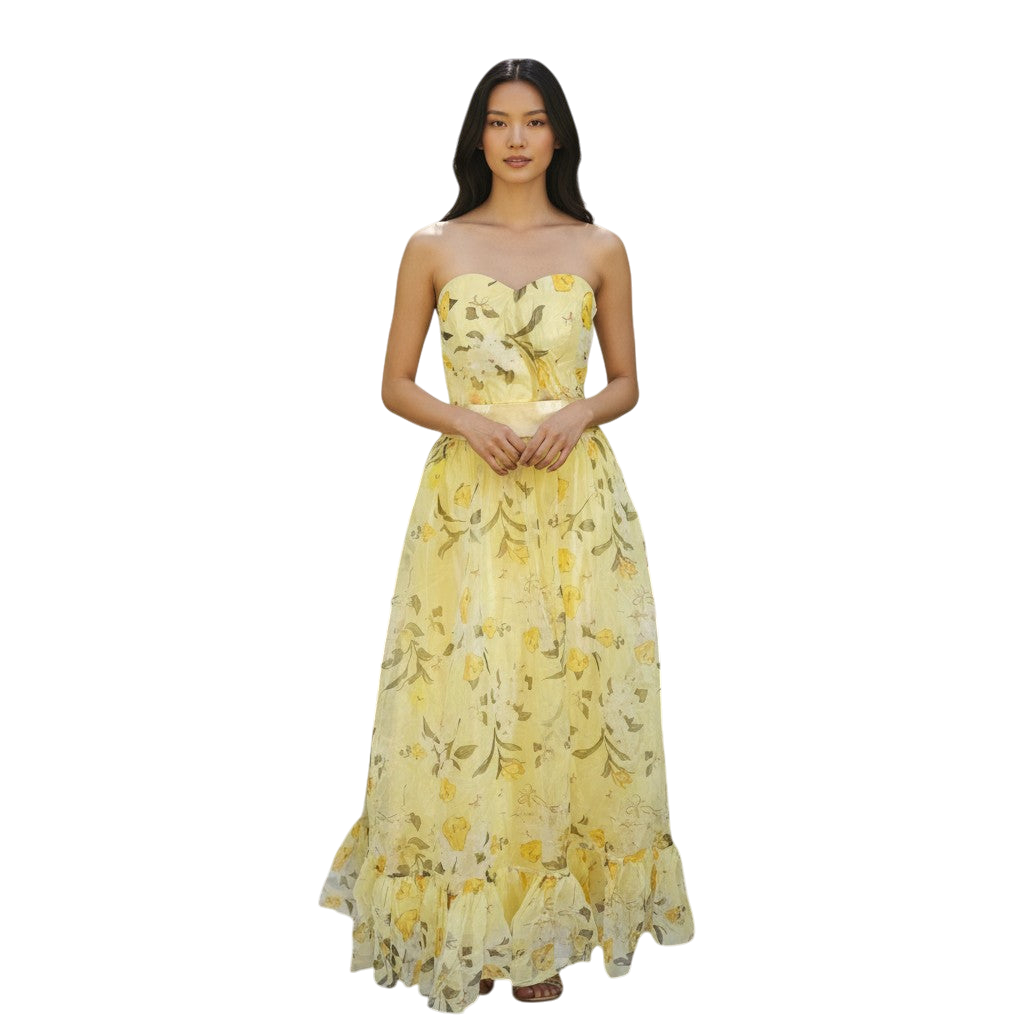 Sunshine Serenade Floral Midi Dress