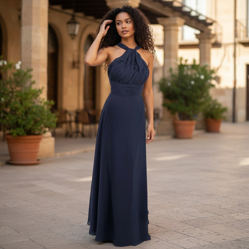 Sassy Evening Dress with Lace Bustier