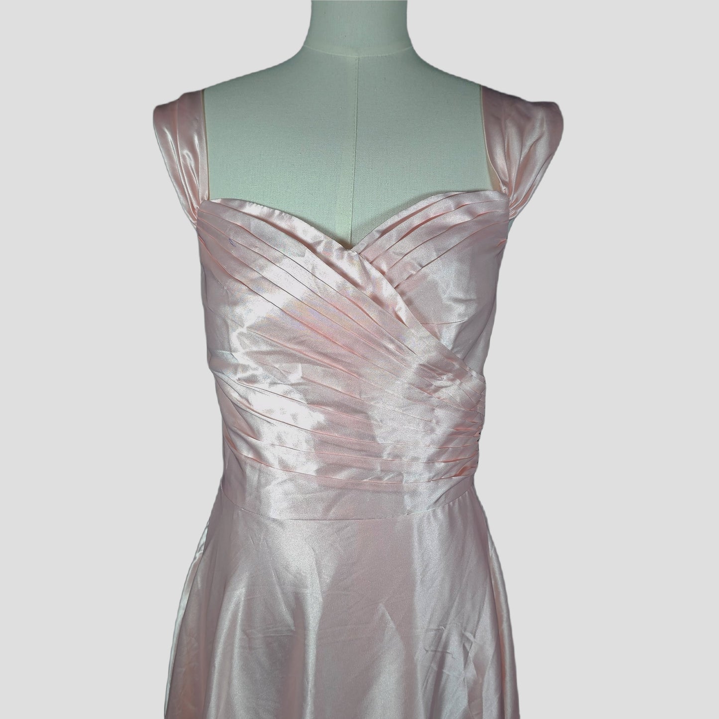 Blushing Belle Lace-Up Evening Gown