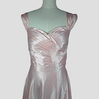 Blushing Belle Lace-Up Evening Gown